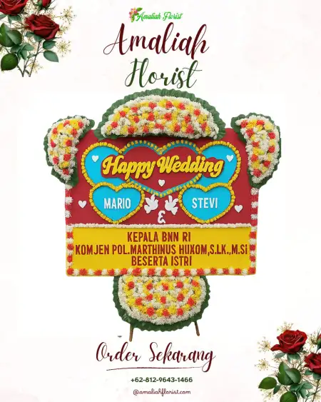 Papan Bunga Pernikahan Soba